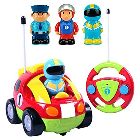 Cartoon RC Race Car Radio Control Toy for Toddlers by Liberty Imports ENGLISH Packaging
