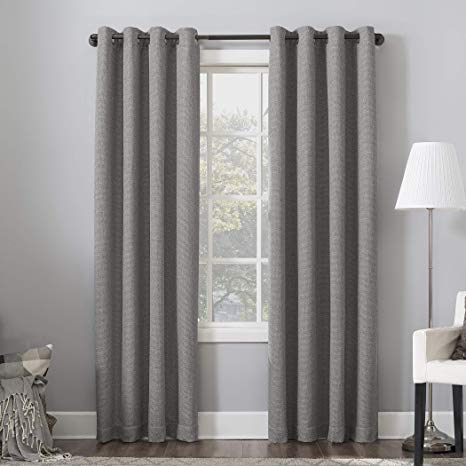 Sun Zero Baxter Theater Grade Extreme 100% Blackout Curtain Panel, 52" x 63", Gray