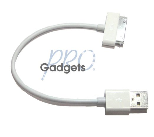 GadgetsPRO 30-pin to USB Cable for all Apple 30-pin devices - Short 02m8in Single pack