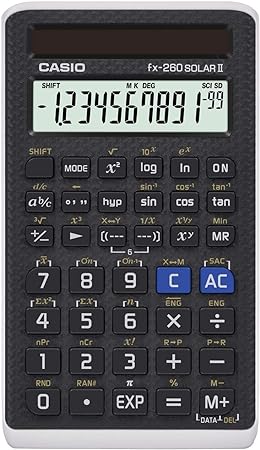 Casio Scientific Calculator Black, Compact FX260SOLARII