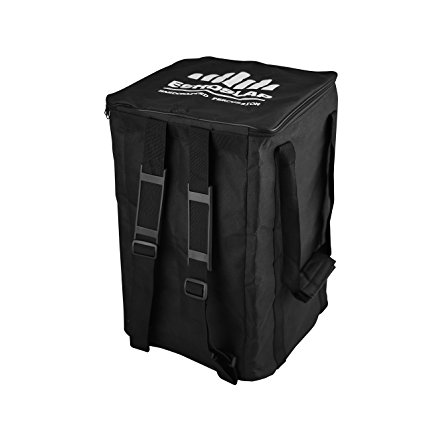 Echoslap Cajon Gig Bag Backpack, Black Nylon, Carrying Handles & Shoulder Straps