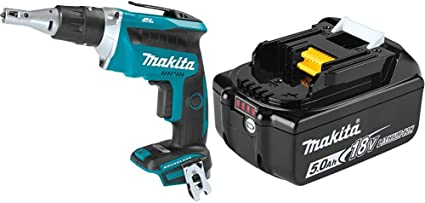 Makita XSF03Z 18-Volt LXT Lithium-Ion Brushless Cordless 4,000 RPM Drywall Screwdriver with BL1850B 18-Volt 5.0Ah LXT Lithium-Ion Battery