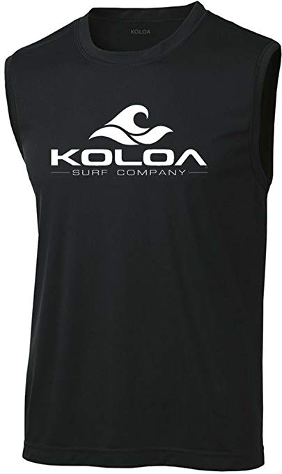 Koloa Surf Classic Wave Logo Moisture Wicking Sleeveless T-Shirts. Sizes: XS-4XL