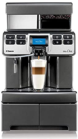 Saeco Aulika Top Ri High Speed Cappuccino Freestanding Fully Automatic Coffee Maker – Freestanding, Coffee Combined, 4 L, Integrated Grinder, 1400 W, Silver)
