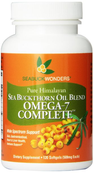 Sea Buckthorn Oil Blend Omega-7 Complete 120-Softgels