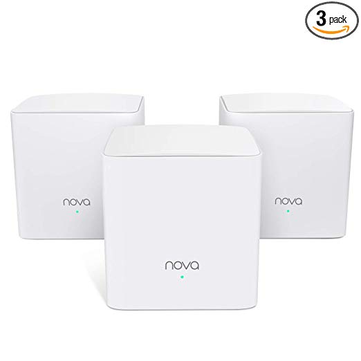 Tenda NOVA Whole Home Mesh WiFi System - Replaces Gigabit AC WiFi Router and Extenders, Dual Band, Works with Amazon Alexa, Built for Smart Home, Up to 3, 500 Sq. Ft. Coverage (MW5s 3-Pk).