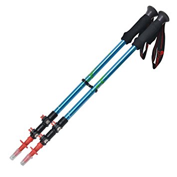 Mountaintop [2-Pack] Anti Shock & Retractable Hiking / Walking / Trekking Poles, 1 Pair