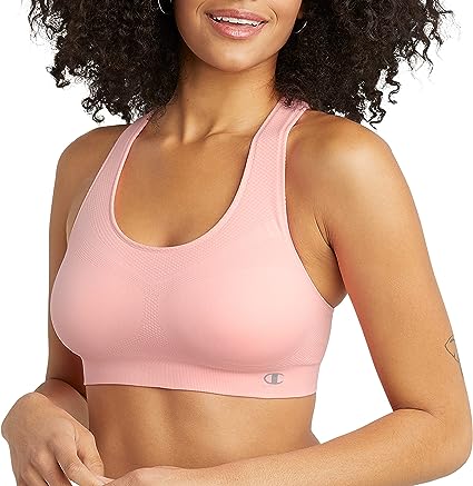 Champion Women's Sports Bra, Infinity Racerback, Moderate Support, Seamless Sports Bra for Women