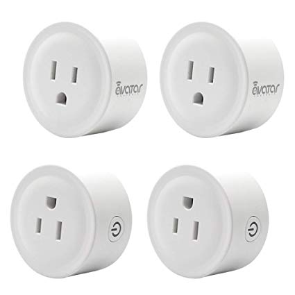 Smart Plug Wi-Fi Outlets, Electrical Outlet 4 Pack Remote Control ON/OFF/Timer Switch by Avatar Controls, Compatible with Alexa/Google Home/IFTTT, ETL Listed