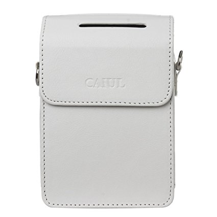 CAIUL PU Leather Case for Fujifilm INSTAX SHARE SP-2 Smart Phone Printer (White)