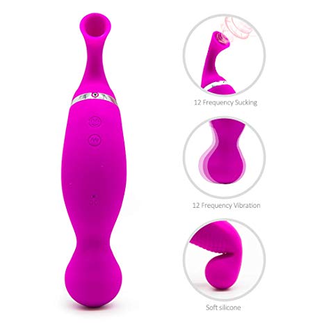 Powerful G Spotter Magic Wand for Couple, 8 Frequency 8 Speed 3 Sucking Licking Toys for Women