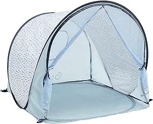 Babymoov Anti-UV Blue Waves Tent UPF 50  Sun Protection with Pop Up System for Easy Use & Transport (Summer 2024 Edition)