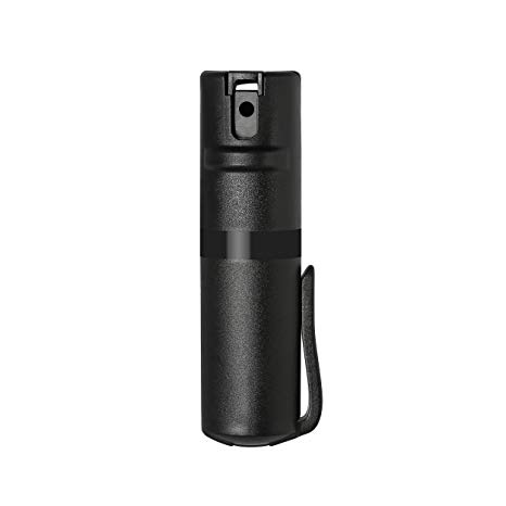 POM Pepper Spray Pocket Clip Police Strength OC Spray Safety Flip Top 10ft Range 24 Bursts Compact Discreet for Running, Cycling, Outdoors