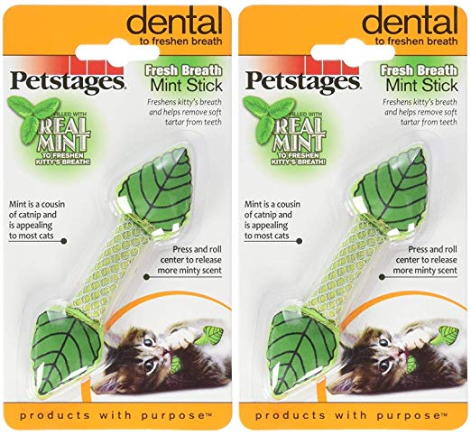 Outward Hound Petstages 2 Pack of Fresh Breath Mint Sticks for Cats