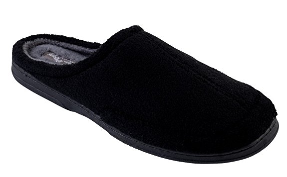 J. Fiallo Mens New Terry, Plush and Relaxing Slip-on Clog Slippers In 3 Cool Two Tone Colors