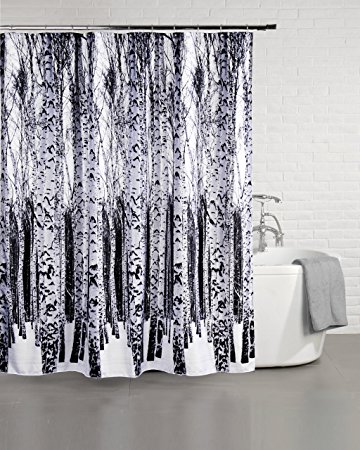 Magic Vida Shower Curtain Winter Birch with Vivid Color Brighten Bathroom (72-Inch by 72-Inch, Birch)