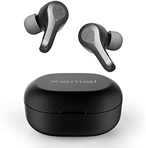 Edifier X5 True Wireless Stereo Earbuds, Bluetooth 5.0 Music Earbuds with CVC 8.0 Noise Canceling, TWS in-Ear Headphones with Charge Case, IP55 Dustproof & Waterproof, Deep Bass Black