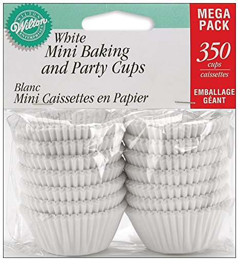 Wilton Baking Cups, Mini, White, 350-Count