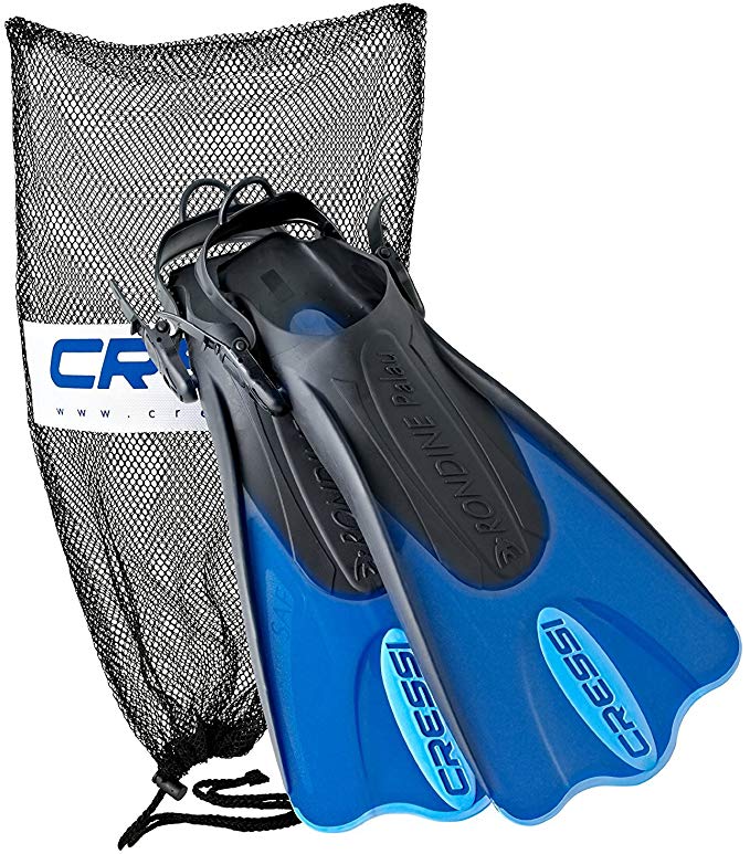 Cressi Palau Short Snorkeling Swim Fins with Mesh Bag