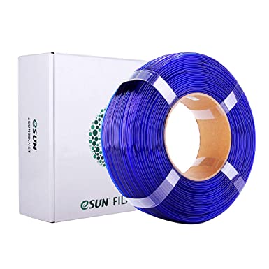 eSUN PETG Refilament 1.75mm, 3D Printer Refill PETG, 1KG Spoolless Filament for 3D Printers, Blue