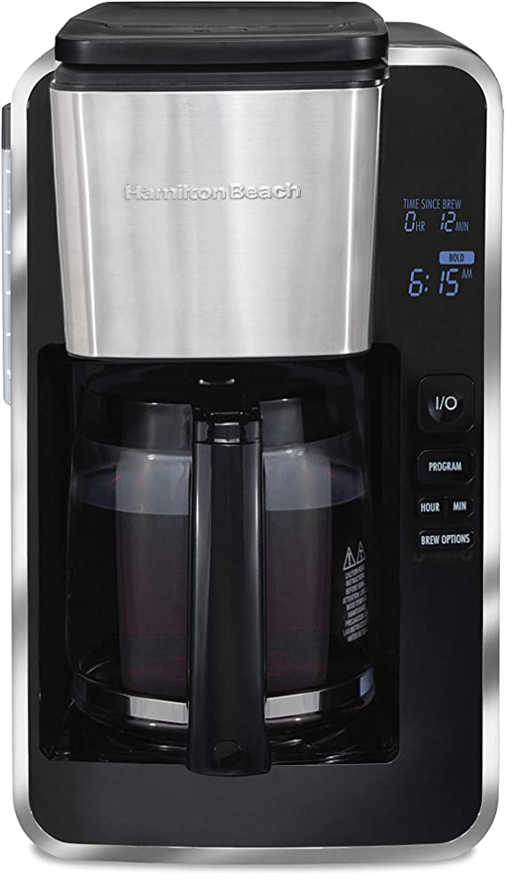 Hamilton Beach FrontFill Deluxe 12-Cup Programmable Coffee Maker, Black (46321)