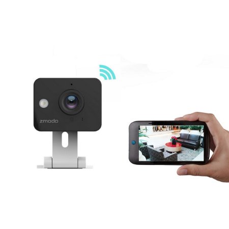 Zmodo ZH-IXY1D Mini Indoor 720p HD Wireless IP Camera for Home Security and Baby Monitor with 2 Way Audio, Night Visibility up to 30ft, Motion Detection and Super Wide Viewing Angle