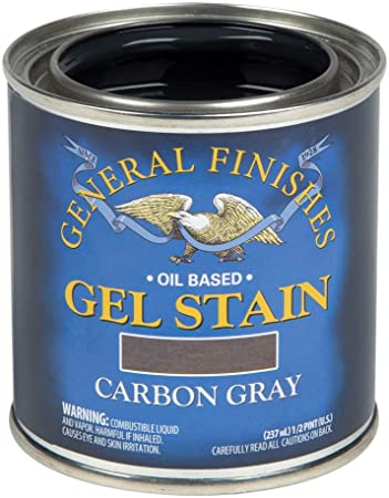 General Finishes Oil Base Gel Stain, 1/2 Pint, Carbon Gray
