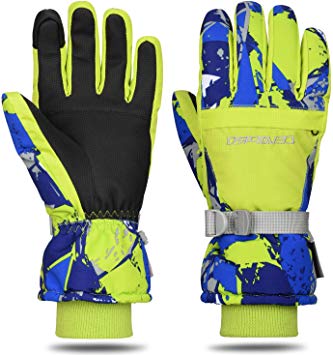Cevapro Ski Gloves, Waterproof Thermal Gloves Winter Warm Gloves for Skiing Skating Snowboarding Shoveling Under -30℉