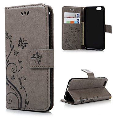 iPhone 6, iPhone 6s Case 4.7 inch - MOLLYCOOCLE Natural Luxury Gray Stand Wallet Purse Credit Card ID Holders Magnetic Flip Folio TPU Soft Bumper PU Leather Ultra Slim Cover for iPhone 6, iPhone 6s