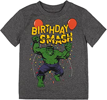 Marvel Avengers Captain America Graphic Birthday T-Shirt Blue