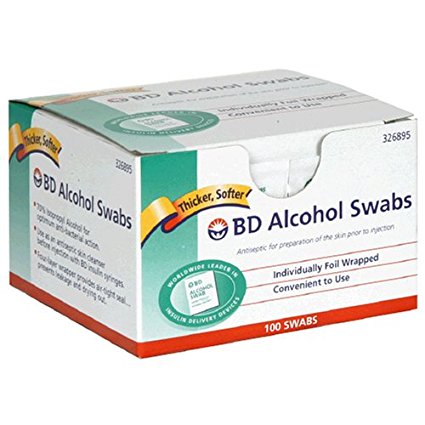 BD Regular Alcohol Swabs, 100 ct