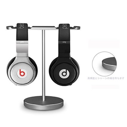 Double headphone stand, CASEKING headphone bracket for Bose, Beats, Sony, Philips, JVC, Gaming, and DJ etc.. Universal compatibility with all headphones(Gray)