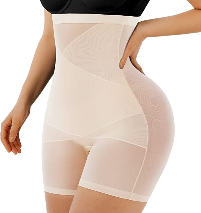 FeelinGirl Cross Compression Shapewear for Women Tummy Control Body Shaper Faja Shorts Strapless Bodysuit