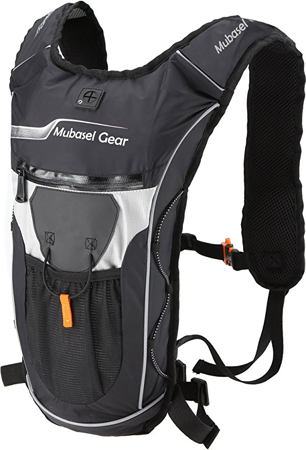 Mubasel Gear Hydration Backpack with 2L BPA FREE Bladder - Keeps Liquid Cool Up to 4 Hours - Great for Outdoor Sports of Running Hiking Camping Cycling Skiing