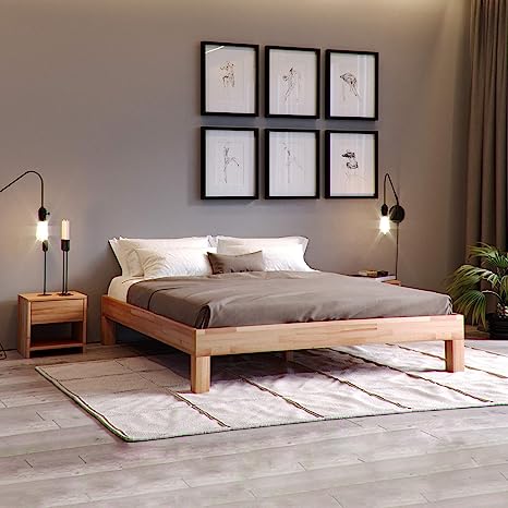 Krok Wood Jana Solid Wood Bed in Beech (140 x 200 cm)