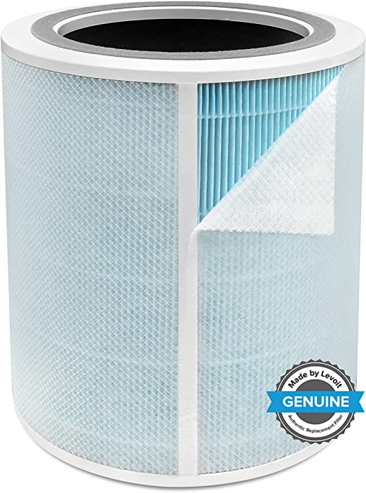 LEVOIT Core 400S Air Purifier Smoke Remover Replacement Filter, 4-in-1 True HEPA, High-Efficiency Activated Carbon, Core400S-RF-SR (LRF-C401-BUS), 1 Pack, Blue