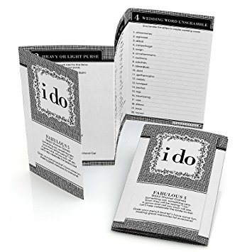 I Do - Bridal Shower Games - Fabulous 5 - Set of 12