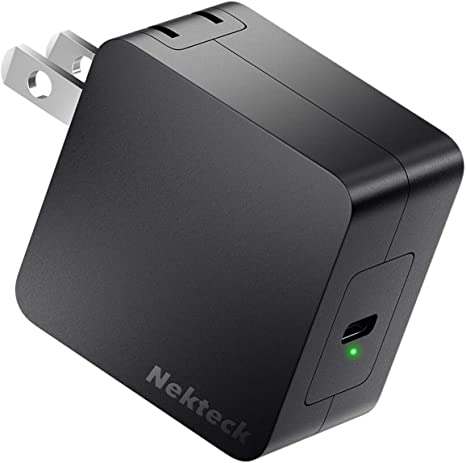 Nekteck USB C Charger [GaN tech] 60W Type C Wall Charger Compact with Foldable Plug, Fast Charging Power Delivery 3.0, Compatible with MacBook Air, Samsung Note 10, Ipad Pro 11 inch/12.9 inch