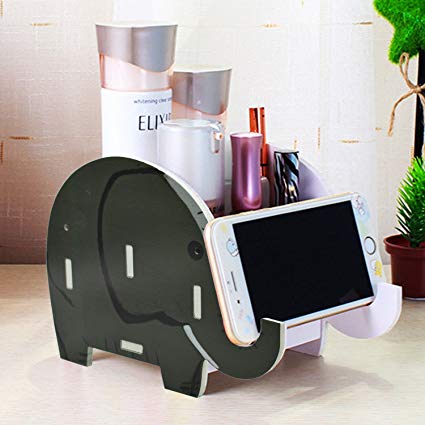 Desk Supplies Organizer, Mokani Creative Elephant Pencil Holder Multifunctional Office Accessories Desk Decoration with Cell Phone Stand Tablet Desk Bracket for iPad iPhone Smartphone and More