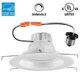 20PCS 13Watt 6inch 3000K ENERGY STAR UL-listed Dimmable LED Recessed Lighting Retrofit Kit 1000LM Equivalent 130W Daylight LED Downlight Recessed LED Ceiling Light Fixture