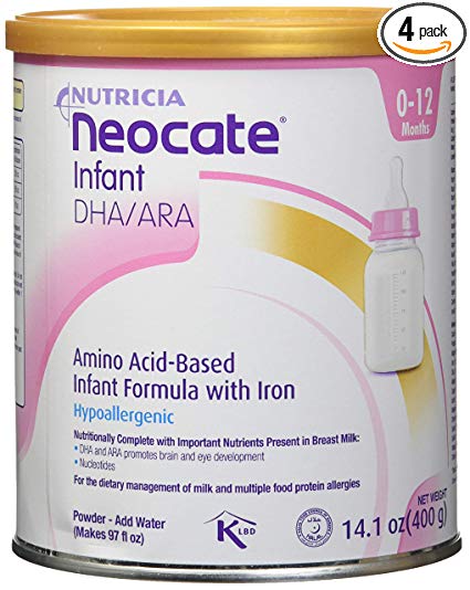 Neocate Infant with DHA and ARA, 14.1 oz / 400 g (Case of 4 cans)