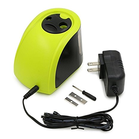 Electric Pencil Sharpener with 2 Different Size of Holes Included Adapter, Both Power Cord and Battery Opreation for Colored Pencils/Office/Classroom/Kids