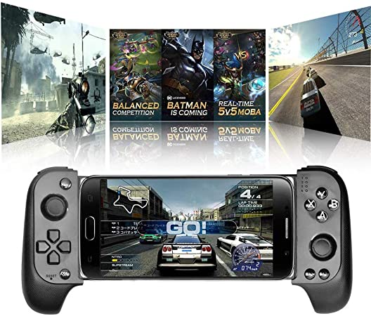 HIOTECH Gamepad Wireless Bluetooth Gamepad Telescopic Shockproof Connection Controller Joystick Gamepad for Android Phones … (B)