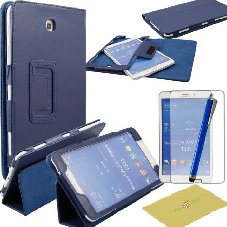 Tab 4 80 Case Samsung Tab 4 8 inch case Fulland Magnetic Folio PU Leather Smart Stand Case Cover with Auto SleepWake Function for Samsung Galaxy Tab4 80 T330 Galaxy Tab 4 with Screen Protector Stylus -Blue