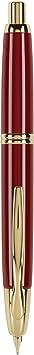 Pilot Vanishing Point Collection Retractable Fountain Pen, Red with Gold Accents, Blue Ink, Fine Nib (60167)