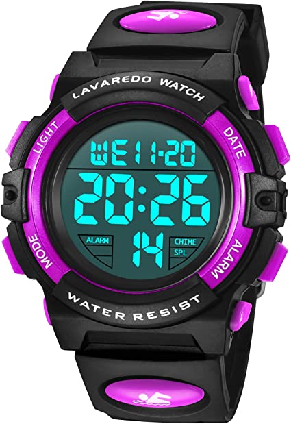 Kids Watch,Boys Watch for 3-15 Year Old Boys,Digital Sport Outdoor Multifunctional Chronograph LED 50 M Waterproof Alarm Calendar Analog Watch for Children with Silicone Band