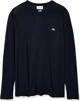 Lacoste Men's Long Sleeve Jersey Pima Regular Fit Crewneck T-Shirt