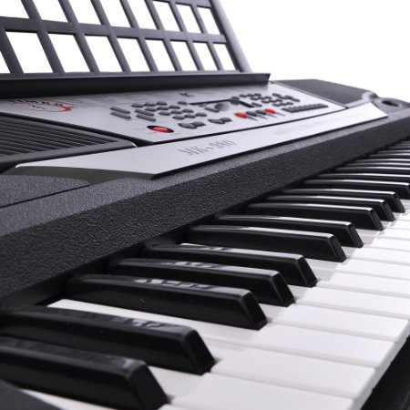 Black 61 Key LCD Display Electronic Keyboard 37" Digital Electric Piano Personal Music Beginner EN71