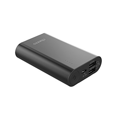 cheero Power Plus 3 10050mAh - Dual USB and Super compact portable power bank for iPhone / iPad / Android / Xperia / Galaxy / smartphones / tablets / Wi-Fi routers [AUTO-IC Function] CHE-072 Black