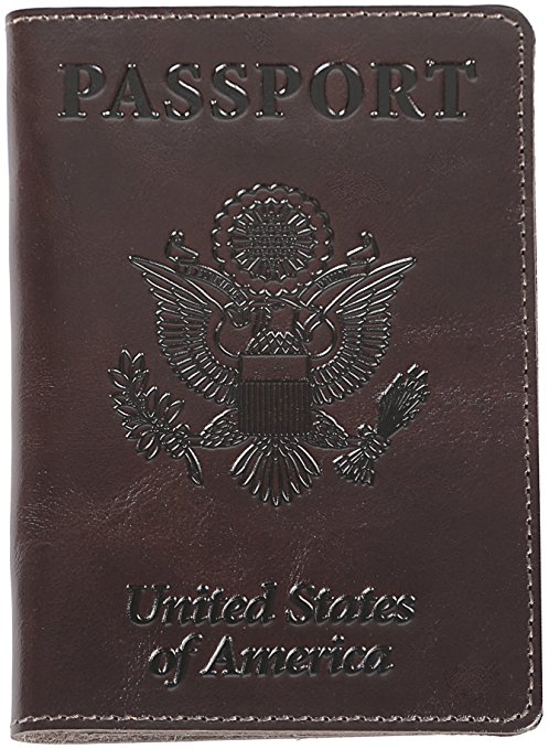 Shvigel Passport Holder - Cover and Travel Wallet Leather - For Men & Women - Protect Your Documents Minimalist Organizer Case